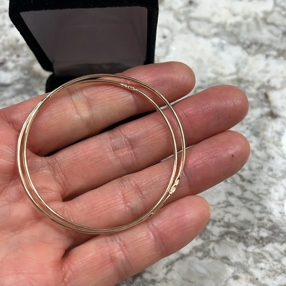 14 karat Russian pink gold earrings - Picture 2 of 4